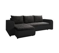 (Charcoal Berlin) TU Berlin Sofa - Universal Side Sofa Bed - Corner Sofa - Sofa Bed With Storage