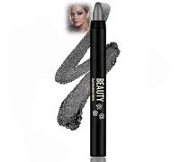 Charcoal Black Shimmer Cream Eyeshadow Stick for Smokey Eye Makeup - Waterproof Retractable Pencil with Silky Smooth Blendable Formula, Long Lasting Smudge Resistant Eye Shadow Stick