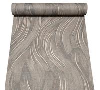 Charcoal Brown Wave Wallpaper Copper Gold Metallic Textured Paste The Wall Vinyl