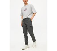 Charcoal Cuffed Cargo Trousers 34R