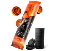Charcoal Discs to Burn Incense - 10 pcs Charcoal for Incense Burning - 33 mm Most Quick Light Coals Tablets by M. ROSENFELD - 33 mm Resin Burner Rolls - Pack of 10 Instant Fire Coal Tablets