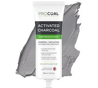 Charcoal Face Masks Skincare for Men and Women 70ml by Procoal - Clay Mask Targets Clogged Pores, Impurities, Toxins & Excess Oil, 100% Recyclable Packaging, Cruelty-Free - Made in UK