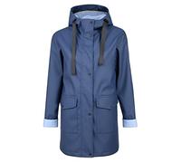 charcoal fashion Women's Premium Water Resistant Rubber Rain Coat (SJ2105)-Navy-24