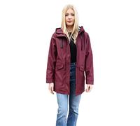Charcoal Fashion Women's Premium Water Resistant Rubber Raincoat (SJ2105) (16, Red)
