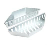 Charcoal Fuel Holders for BBQ Grill - Stainless Steel Char Basket Set for Direct and Indirect Grilling