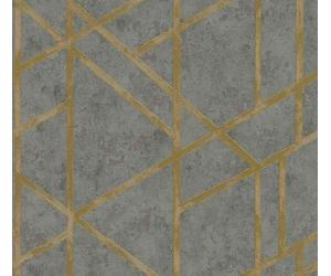 Charcoal/Gold Francesca Concrete Geometric 36928-1 AS Creation Wallpaper