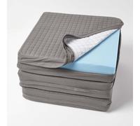 (Charcoal Grey, 150 x 50 x 10 cm) Quilted Orthopaedic Booster Cushion Cover