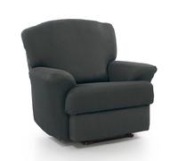 (Charcoal Grey) Recliner Seat 'Iris' Armchair Cover Elasticated Slipcover Protector
