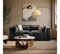 Charcoal Grey Velvet 3 Seater Sofa - Hudson