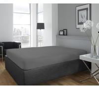 Charcoal Grey Waterproof Terry Towelling Mattress Protectors Hypo-Allergenic Breathable Non Noisy Super Soft Cosy Fitted Style Mattress Covers (4FT Double - 122x190cm)