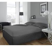 Charcoal Grey Waterproof Terry Towelling Mattress Protectors Hypo-Allergenic Breathable Non Noisy Super Soft Cosy Fitted Style Mattress Covers (Pillow Protector Pair)