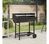 Charcoal Grill Black 96.5x42.5x88.5cm Alloy Steel, Wheels, Adjustable Grates XL