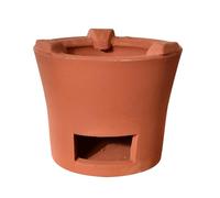 Charcoal Grill, Portable Indoor/Outdoor Red Clay Charcoal Stove, Multifunctional Camping Barbecue Tool for Home Cooking and Outdoor Adventures