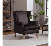 (Charcoal) Helena Wingback Armchair Accent Chair Occasional Sofa Seating