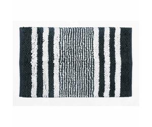 (Charcoal) HOMESCAPES Orange Good Vibes Bath Mat 100% Cotton, 50 x 80 cm