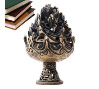 Charcoal Incense Burner | Classic Small Alloy Chinese Vintage Censer | Incense Cone Holder - for Home Family Friends Meditation Yoga Room Outdoor Patio Ceremony Restaurants Country Hotel Church Temple