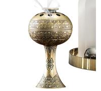 Charcoal Incense Burner,Metal Candle Diffuser - Desk Statue for Aromatherapy Meditation Space Yoga Room Hotel Restaurant Temple Patio Ceremony Family Friends Country