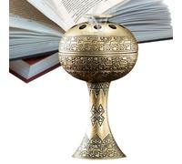 Charcoal Incense Burner - Zinc Alloy Incense Holder,Home Decor Sculptures for Relaxation Meditation Yoga Room Hotel Patio Ceremony Temple Church Restaurant Outdoor Country