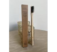 Charcoal Infused Bamboo Toothbrush by Dr Serio - Natural Soft Bristles for Adults | Manual Wooden for Travel | Eco-Friendly & Recyclable