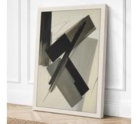 Charcoal Intersections Canvas Wall Art Print 36x24 Inch