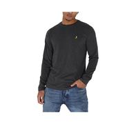(Charcoal, M) BRAVE SOUL Mens Long Sleeve T Shirts Crew Neck Casual Top Summer Cotton Tee NEW