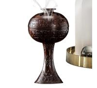 Charcoal Meditation Incense Burner - Metal Brass Resin Cone Holder, Heat Resistant Bowl Candle Diffuser Yoga Hotel Temple | Church Restaurant Patio Home Decor Use | Aromatherapy Ritual Ambience