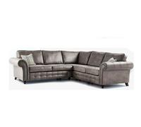 (Charcoal) Oakland Suede Leather 2c2 Corner Sofa