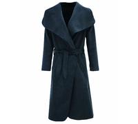 (Charcoal) Oversized Drape Long Duster Waterfall Italian Trench Coat