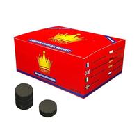 Charcoal Pellets - Crown, 100 Pieces, Quick Ignition & Slow Burning, High Quality, Self-Flammable, 33 mm