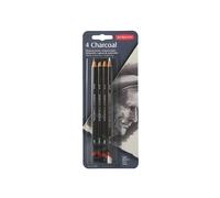 Charcoal Pencil - DERWENT - Charcoal - Set of 4 - Various Shades - Easy Application