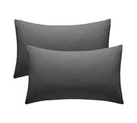 Charcoal Pillow Cases 2 Pack Hotel Quality Microfiber Pillowcases Covers (Charcoal, 2 x Pillow Cases)