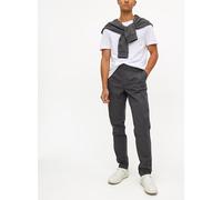 Charcoal Pleat Front Straight Leg Chino Trousers 34R