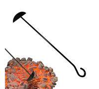Charcoal Rake: Heavy Duty Iron Grill Accessory, Charcoal Cleaning Tool, Fireplace Ash Scraper, D Type Combustion Ash Rake | Grill For B