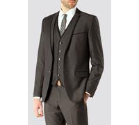 Charcoal Semi Plain 2 Button Slim Fit Suit Jacket Red Herring Grey 42L