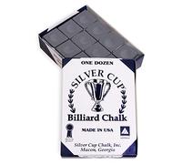 (Charcoal) - Silver Cup Billiard CHALK - ONE DOZEN