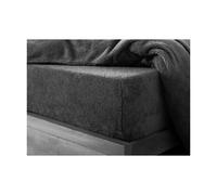(Charcoal , Single) Teddy Extra deep Fleece Fur Fitted Bed Sheet