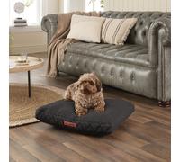Slumberdown Sherpa Dog Bed Small Washable - Raised Anti Anxiety Calming Cat/Puppy Bed, Dog Crate Mattress for Small Pets, Kids & Adults - Anti Slip Human Dog Beds, Soft Removable Cover, Charcoal