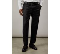 Charcoal Textured Stretch Slim Fit Trousers Burton Charcoal 34R