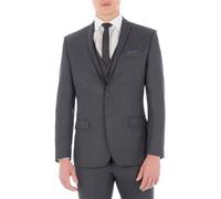 Charcoal Textured With Tipping Slim Fit Suit Jacket Red Herring Grey 40L