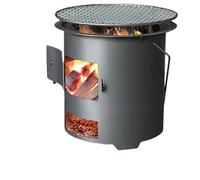 Charcoal Thickened Multifunctional Wood Charcoal Stove - 5+ People Indoor Outdoor Tea Brewing BBQ Heating Fire Pit(35cm)