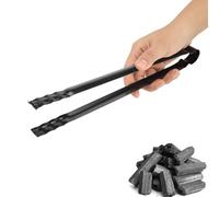 Charcoal Tongs, BBQ Tongs with Anti Scald Handle and Secure Grip, Barbecue Charcoal Tong for BBQ Grill, Garden, Picnic, Camping Fireplace Use, Outdoor Camping Cooking Tool