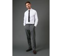 Charcoal Tweed Look Slim Fit Suit Trousers Burton Charcoal 32R