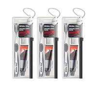 Charcoal Whitening Travellers Pack-Teeth Whitening Toothpaste, Anti-Stain Toothbrush, Dental Flossers & Carry Case - On-The-Go Oral Care -24g Travel Size-Pack of 3