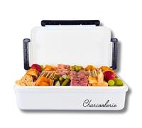 Charcoolerie Chilled Snackle Box with 16-Compartment Tray, Ice Pack & Bag
