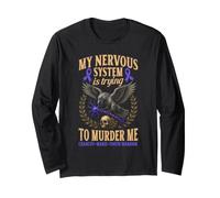 Charcot Marie Tooth Disease Funny CMT Warrior Long Sleeve T-Shirt