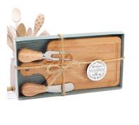 Charcuetrie Board Set, Cheese Serving Plate, Wooden Board with Cutlery & Thank You Card for Kitchen, Household, Birthday, Celebration, Gift
