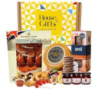Charcuterie and Cheese Gift Box Hamper - Artisan Cheese and Chutney with Savoury Crackers, Gourmet Relish & Onion Chutney - Cheese's Board Hamper Gift Set, Christmas Hampers Set