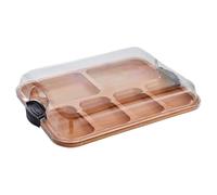 Charcuterie Board with Locking Lid, Cheese Cutting Board, Compartment Cutting Board, Perfect for Charcuterie, Snacks, and More - Make It. Take It. Enjoy It, 28 X 35.5cm Single Compartment