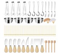 Charcuterie Boards Accessories Charcuterie Utensils Cheese Butter Spreader Knife Set Small Serving Tongs Forks and Spoons Dipping Bowls Honey Dipper Toothpick Flags Cocktail Picks for Appetizers
