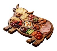 Charcuterie Boards - Cow Shaped Wooden Plates - Serving Board For Appetizers And Starters - For Party Buffet Family Party Holiday Dinner Kitchen Dining Table Snacks